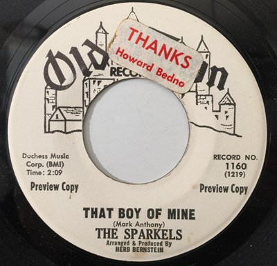 Lot 77 - THE SPARKELS - THAT BOY OF MINE / TRY LOVE ONE MORE TIME (OLD TOWN 1160 - PROMO)