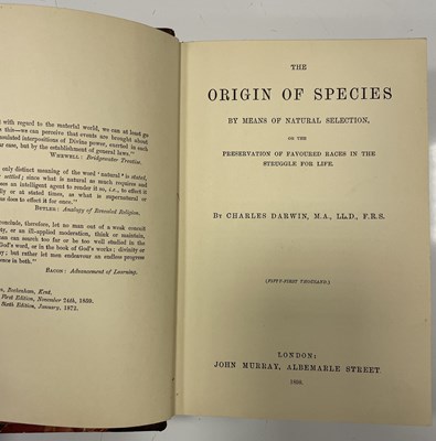 Lot 58 - CHARLES DARWIN (1809-1882) - 1898 EDITION OF ORIGIN OF SPECIES.