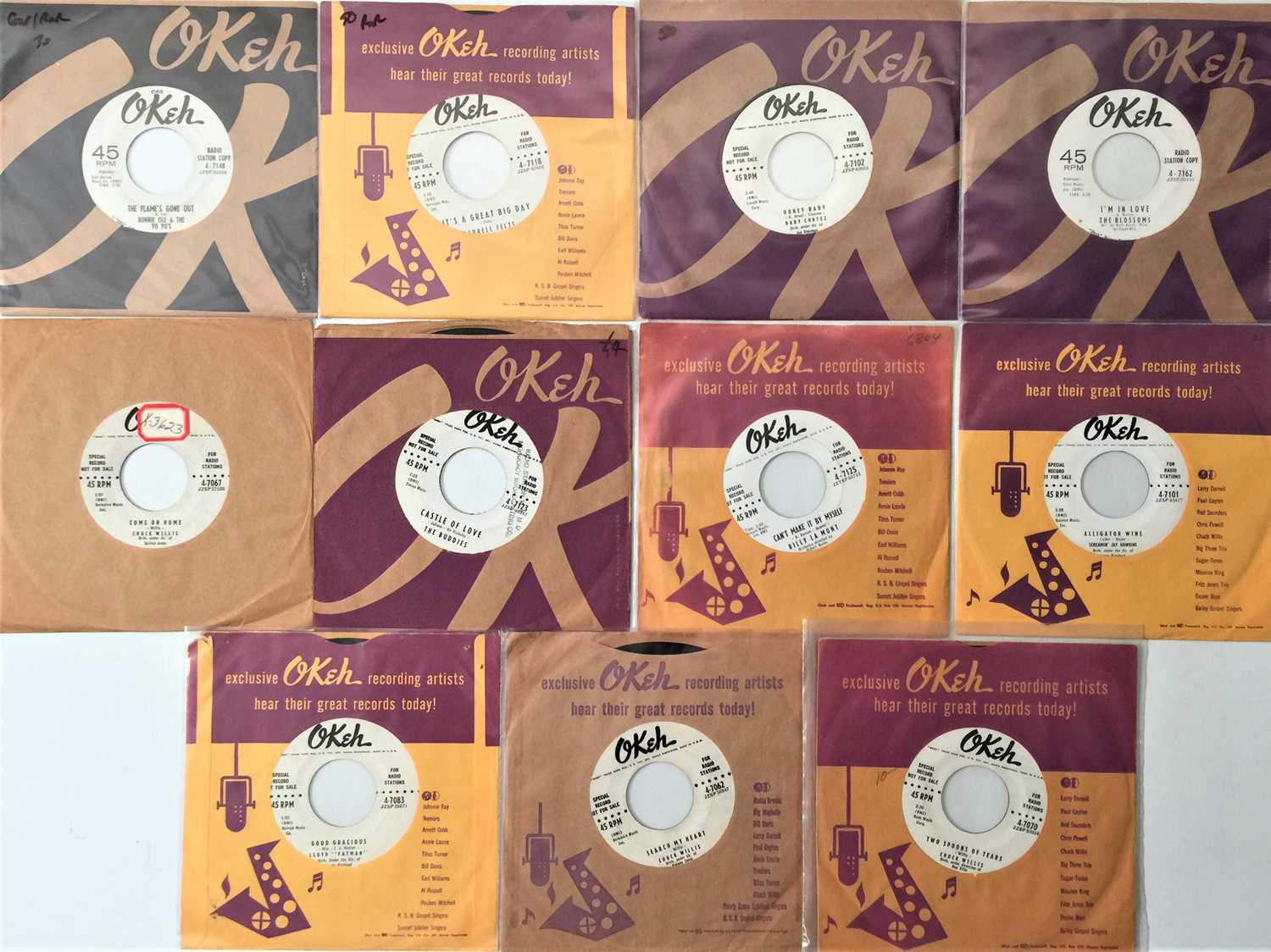 Lot 81 - OKEH - PROMOTIONAL COPIES - 7" PACK