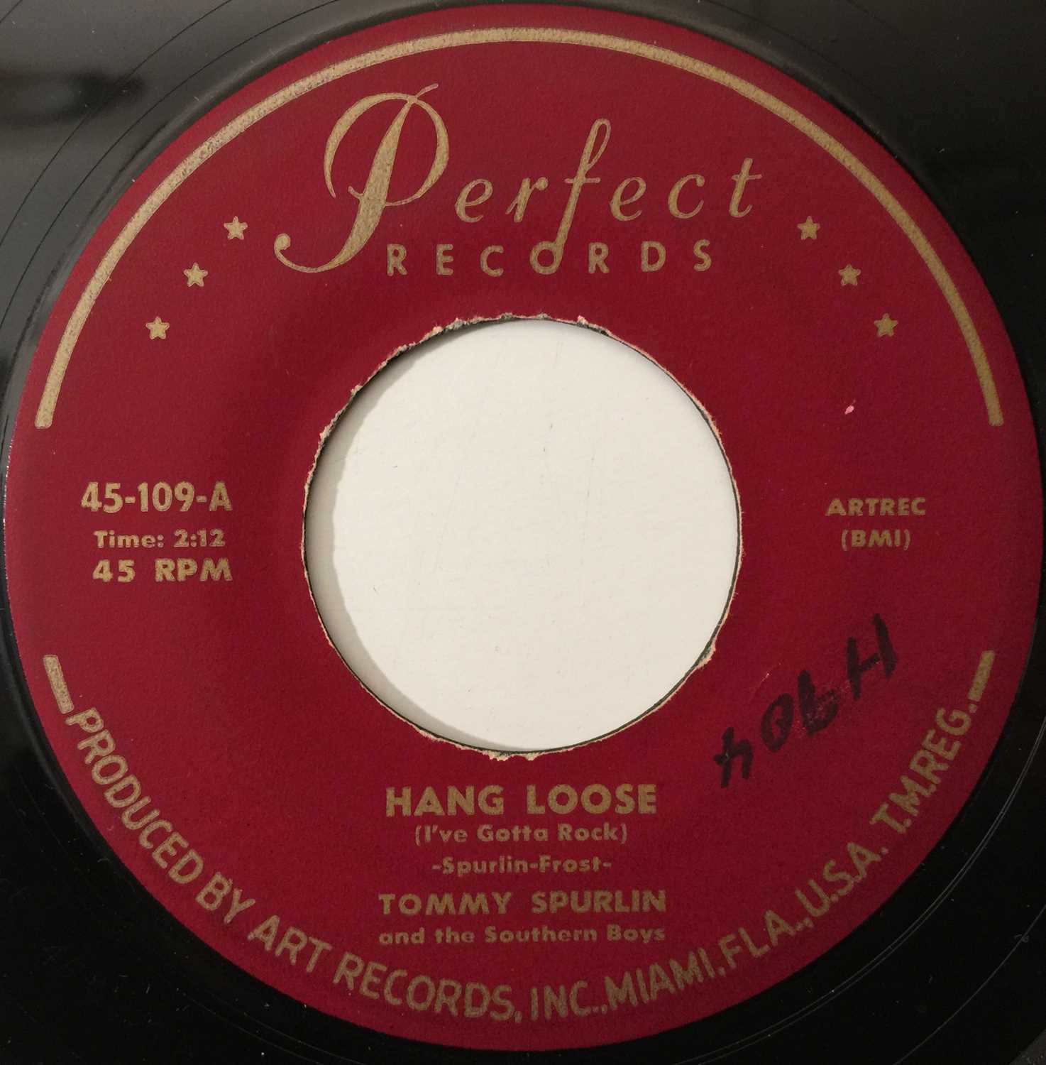 Lot 90 - TOMMY SPURLIN - HANG LOOSE / ONE-EYED SAM (PERFECT RECORDS - 45-109)