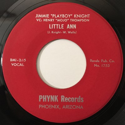 Lot 100 - JIMMIE "PLAYBOY" KNIGHT - LITTLE ANN / AT NADENS EBONY DOOR (PHYNK RECORDS No. 1753)