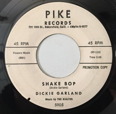 Lot 102 - DICKIE GARLAND - SHAKE BOP / YOU'RE GONNA BE SORRY (PROMO - PIKE 5905)