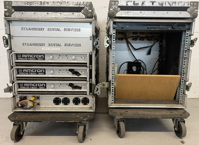 Lot 4 - STRAWBERRY STUDIOS - STRAWBERRY RENTALS COLLECTION - FLIGHT CASE WITH AMCRON MACRO TECH 1201 AMPS.