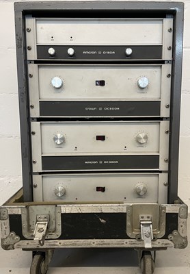 Lot 7 - STRAWBERRY STUDIOS - STRAWBERRY RENTALS COLLECTION - AMCRON DC300A AMPLIFIERS IN FLIGHT CASE.