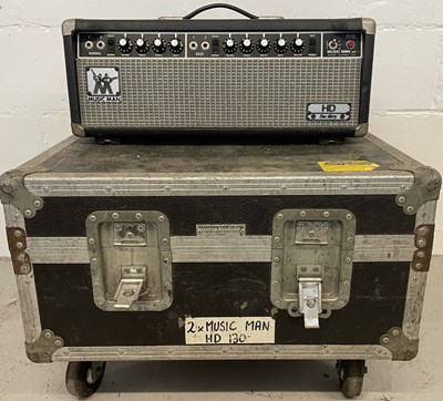 Lot 14 - STRAWBERRY STUDIOS - STRAWBERRY RENTALS COLLECTION - MUSIC MAN HD130 AMPLIFIER IN FLIGHT CASE.