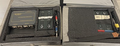 Lot 26 - STRAWBERRY STUDIOS - STRAWBERRY RENTALS COLLECTION - CABINET FLIGHT CASE WITH MICROPHONE SPARES.