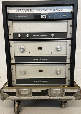 Lot 43 - STRAWBERRY STUDIOS - STRAWBERRY RENTALS COLLECTION - FLIGHT CASE WITH AMCRON AMPS.