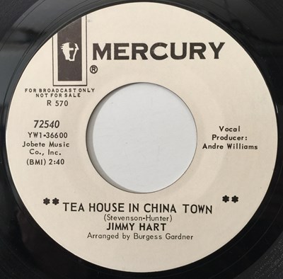 Lot 43 - JIMMY HART - TEA HOUSE IN CHINA TOWN/ SUGAR BABY 7" (SOUL - MERCURY PROMO - 72540)