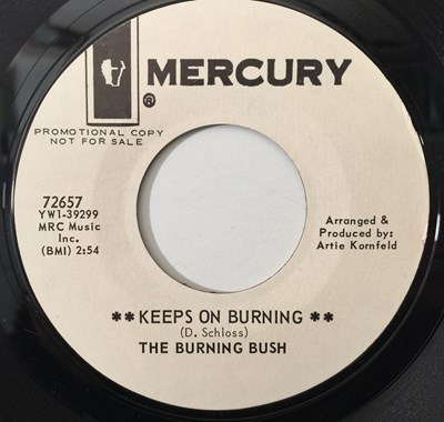 Lot 44 - THE BURNING BUSH - KEEPS ON BURNING/ EVIL EYE 7" (SOUL - MERCURY PROMO - 72657)