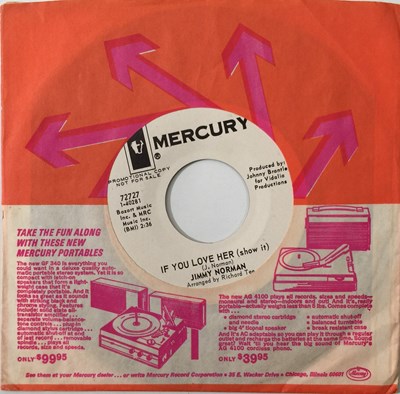 Lot 45 - JIMMY NORMAN - I'M LEAVING/ IF YOU LOVE HER 7" (SOUL - MERCURY PROMO - 72727)