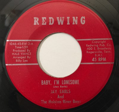 Lot 136 - JAY EARLS - BABY, I'M LONESOME 7" (US ROCKABILLY - REDWING 1046-45-RW-2)