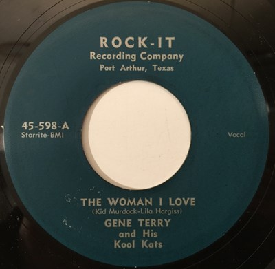 Lot 143 - GENE TERRY - THE WOMAN I LOVE/ TIP TAP AND TELL ME 7" (ROCKABILLY - ROCK-IT 45-598)