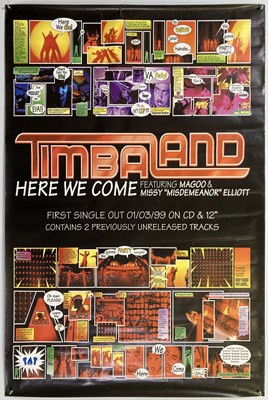 Lot 222 - HIP-HOP INTEREST - TIMBALAND / MISSY ELLIOTT BILLBOARD POSTER.