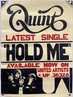 Lot 1970224 - QUINT - PROMOTIONAL POSTER FOR HOLD ME.