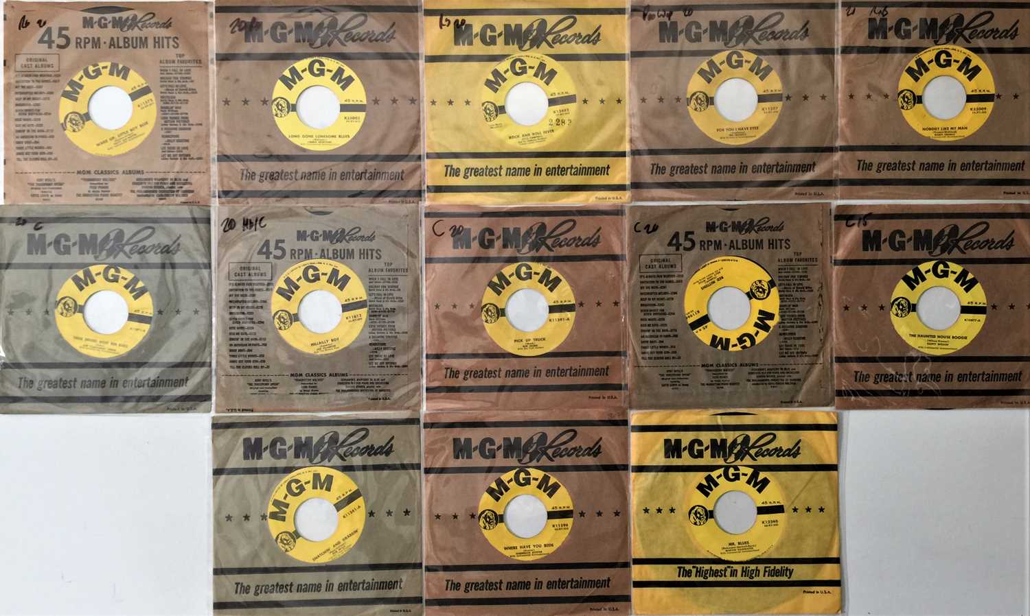 Lot 54 - MGM RECORDS - ROCKABILLY / COUNTRY / RNB - 7" PACK