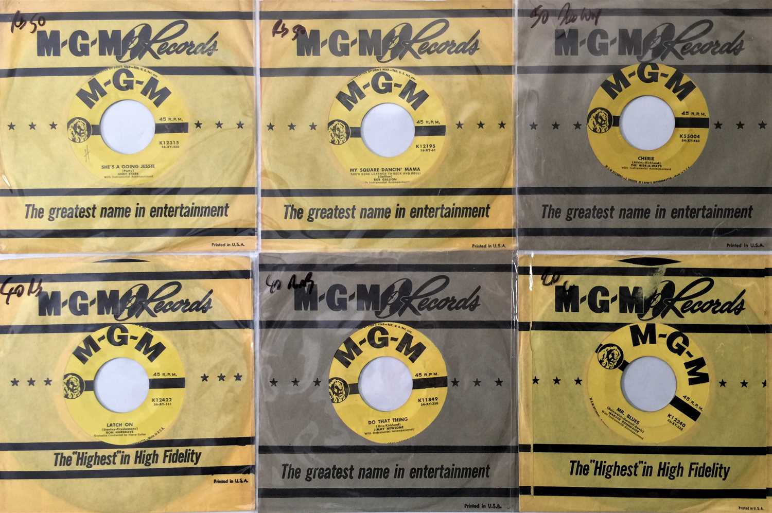 Lot 55 - MGM RECORDS - 7" PACK