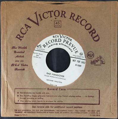 Lot 176 - SQUARE WALTON - BAD HANGOVER C/W FISH TAIL BLUES 7" (RCA VICTOR ORIGINAL US DEMO - 47-5584)