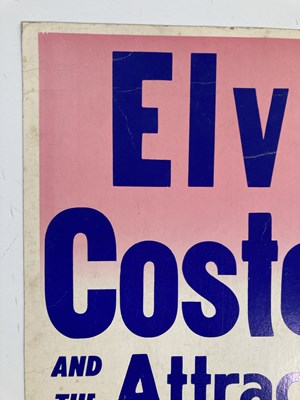 Lot 226 - ELVIS COSTELLO - A US WINDOW CARD CONCERT POSTER.