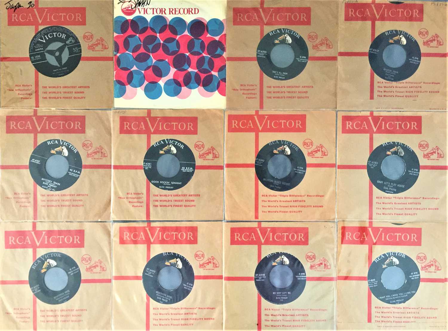 Lot 180 - ELVIS PRESLEY - RCA VICTOR 7" COLLECTION (US AND JAPANESE PRESSINGS)