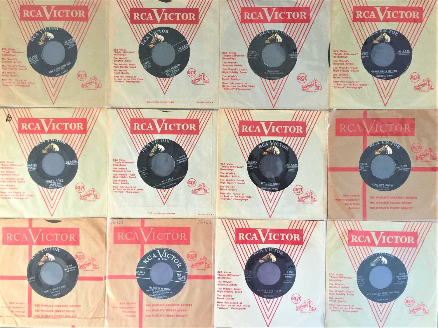 Lot 186 - RCA VICTOR - ORIGINAL US 7" RELEASES 1956/1961