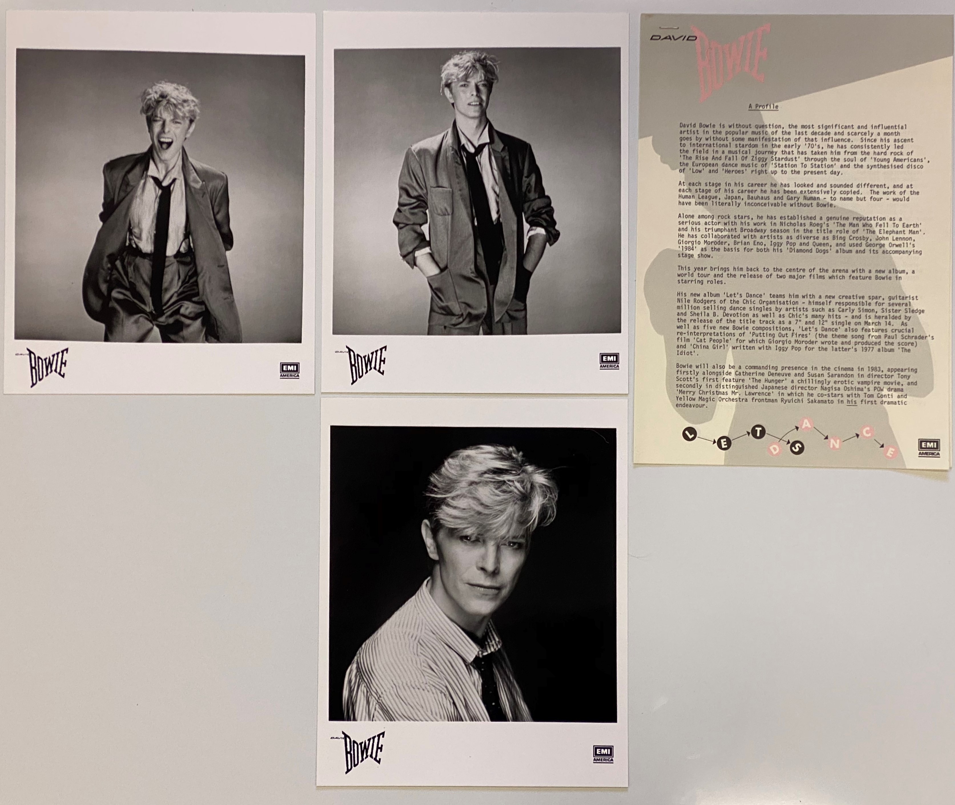 Lot 317 David Bowie Lets Dance Press Kit 