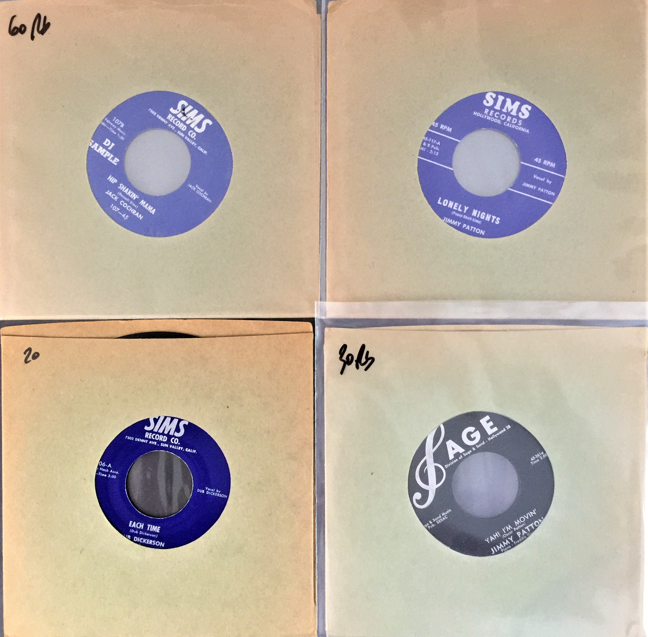 Lot 195 - SIMS RECORD CO. - ROCKABILLY - 7