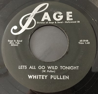 Lot 197 - WHITEY PULLEN - GENTLY / LETS ALL GO WILD TONIGHT (SAGE - 45-294)