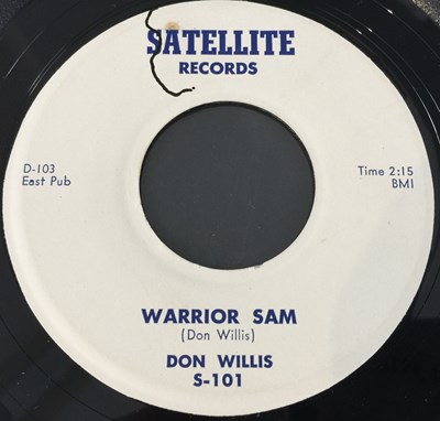 Lot 198 - DON WILLIS - BOPPIN' HIGH SCHOOL BABY / WARRIOR SAM (SATELLITE S-101)