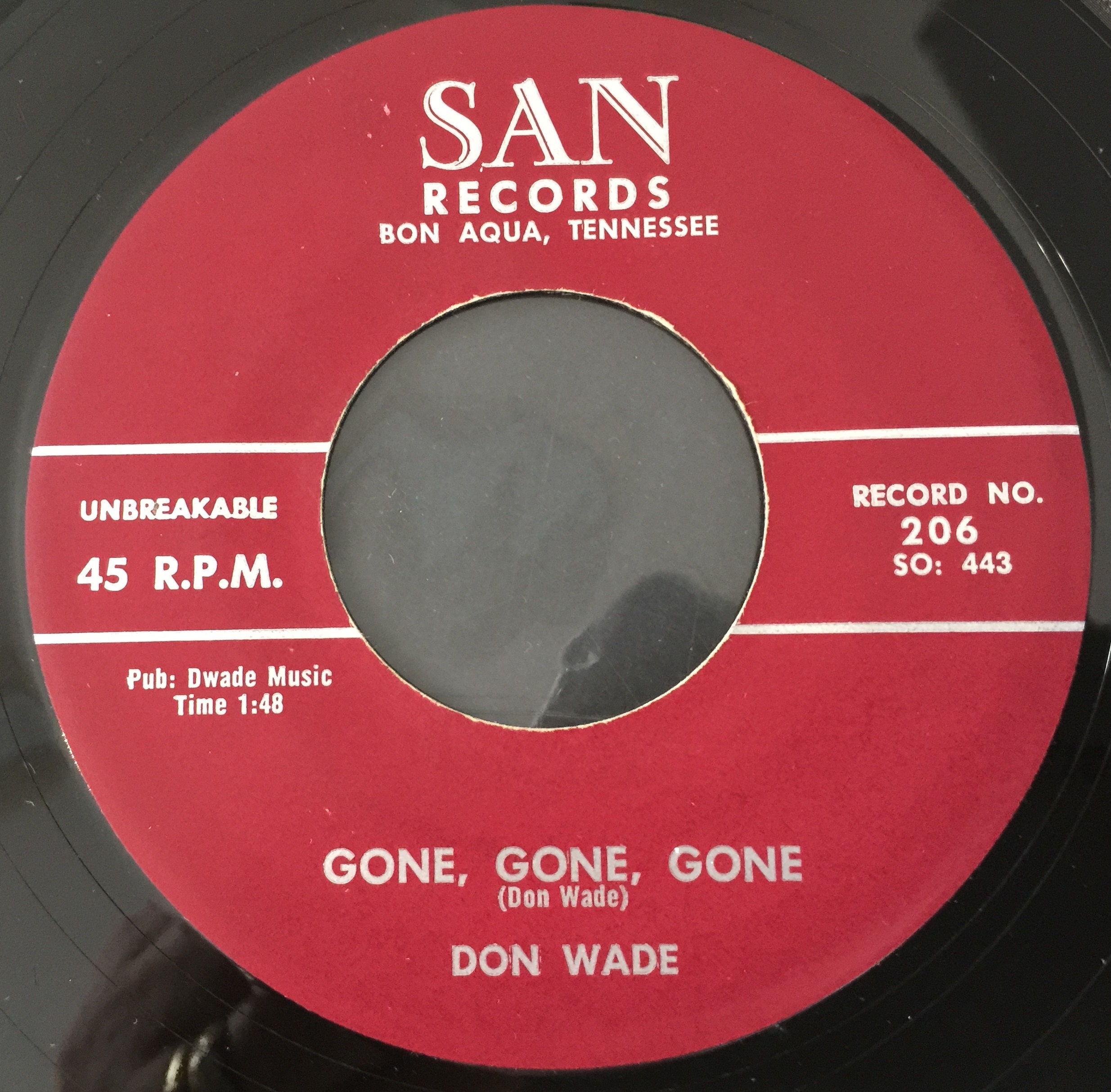 Lot 200 - DON WADE - GONE GONE GONE / BUST HEAD GIN