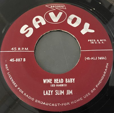 Lot 204 - LAZY SLIM JIM - ONE MORE DRINK 7" (SAVOY 45-887 - ORIGINAL US RELEASE)