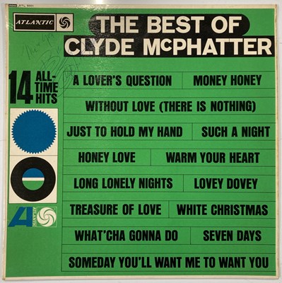 Lot 1970262 - CLYDE MCPHATTER - A SIGNED LP SLEEVE.