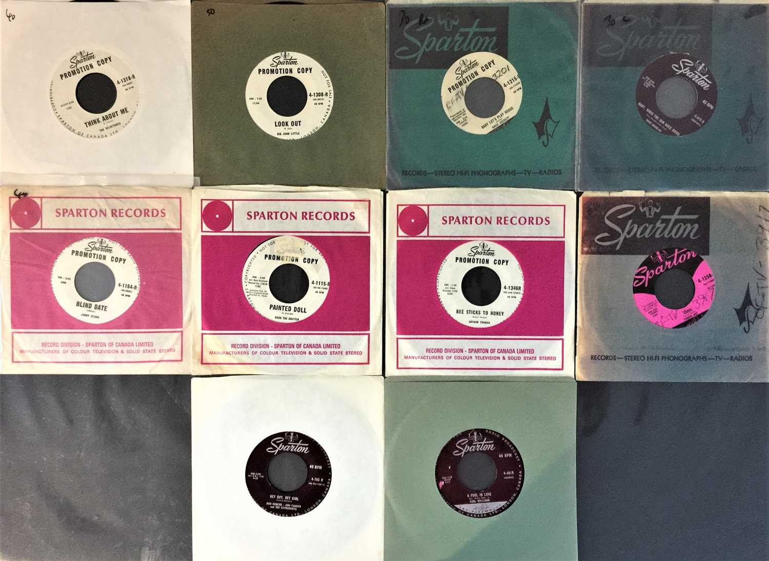 Lot 231 - SPARTON RECORDS - 7" PACK