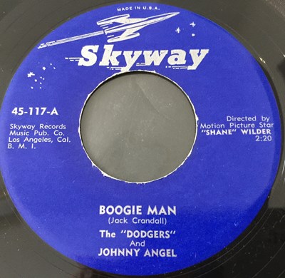 Lot 221 - THE DODGERS AND JOHNNY ANGEL - BOOGIE MAN C/W COME ON PRETTY BABY 7" (SKYWAY 45-117 - ORIGINAL US RECORDING)