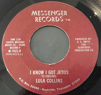 Lot 266 - LULA COLLINS - JESUS, YOU'VE BEEN GOOD 7" (MESSENGER RECORDS M-7021 - ORIGINAL US COPY)