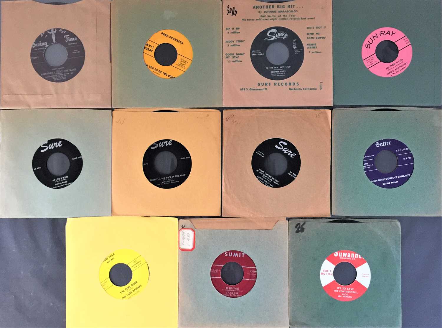 Lot 267 - ROCKABILLY/R&R/BLUES 7" - ORIGINAL US 'S' LABEL RELEASES