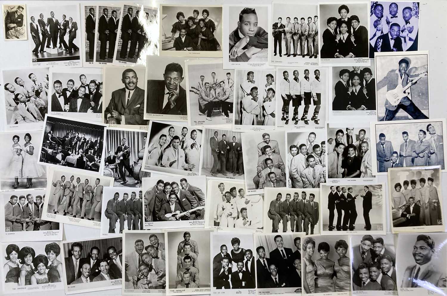 Lot 323 - DOO WOP ARTISTS - REPRINTS OF PRESS PHOTOS - FATS DOMINO SIGNED.