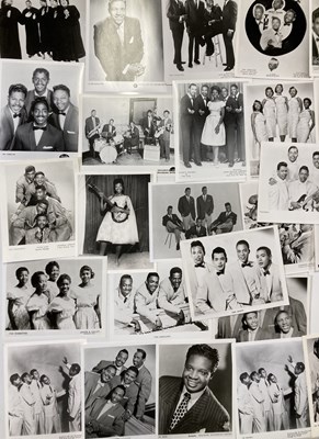 Lot 323 - DOO WOP ARTISTS - REPRINTS OF PRESS PHOTOS - FATS DOMINO SIGNED.