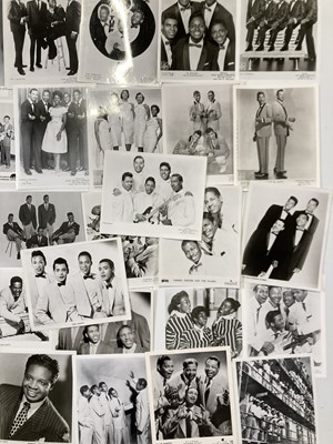 Lot 323 - DOO WOP ARTISTS - REPRINTS OF PRESS PHOTOS - FATS DOMINO SIGNED.