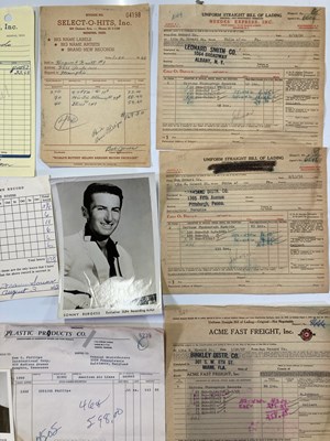 Lot 324 - SUN RECORDS / ROCK N ROLL HISTORY - DOCUMENTS RELATING TO SUN / SELECT-O-HITS.