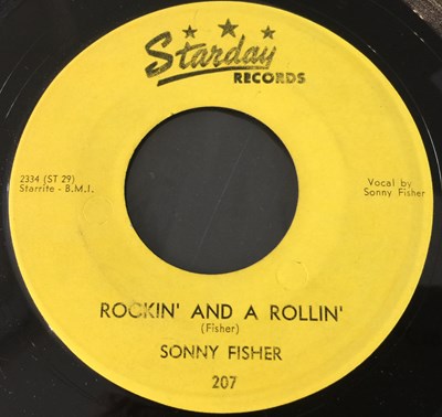 Lot 270 - SONNY FISHER - ROCKIN' AND A ROLLIN' 7" (STARDAY RECORDS 207 - ORIGINAL US COPY)