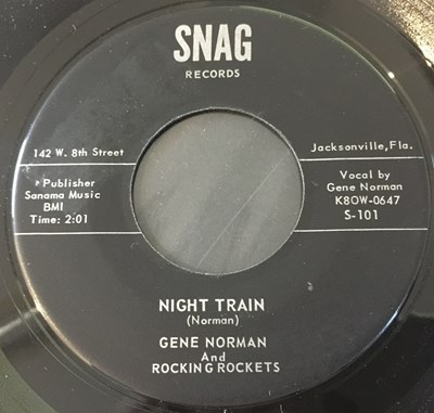 Lot 236 - GENE NORMAN & ROCKING ROCKETS - SNAGGLE TOOTH ANN / NIGHT TRAIN (SNAG RECORDS - S-101)