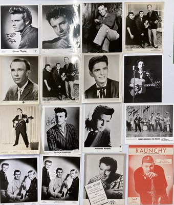 Lot 326 - SUN RECORDS - PROMO PHOTOS SOME SIGNED BY SUN ARTISTS / SHEET MUSIC.