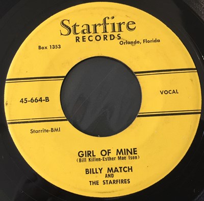 Lot 242 - BILLY MATCH - I WANT MY BABY / GIRL OF MINE (STARFIRE RECORDS - 45-664)