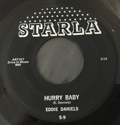 Lot 243 - EDDIE DANIELS - HURRY BABY / HUG ME, KISS ME (STARLA - S-9)