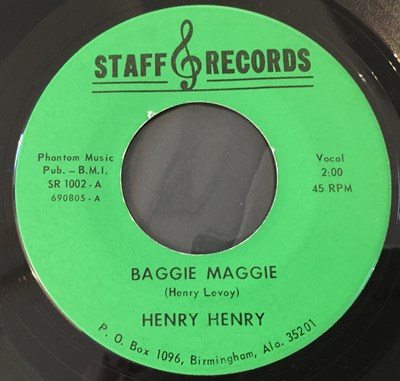 Lot 244 - HENRY HENRY - BAGGIE MAGGIE / HONG KONG, MISSISSIPPI (OG - STAFF RECORDS - SR 1002)