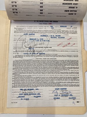 Lot 329 - ROCK AND ROLL MEMORABILIA - ORIGINAL RECORDING CONTRACTS AND DOCUMENTS.