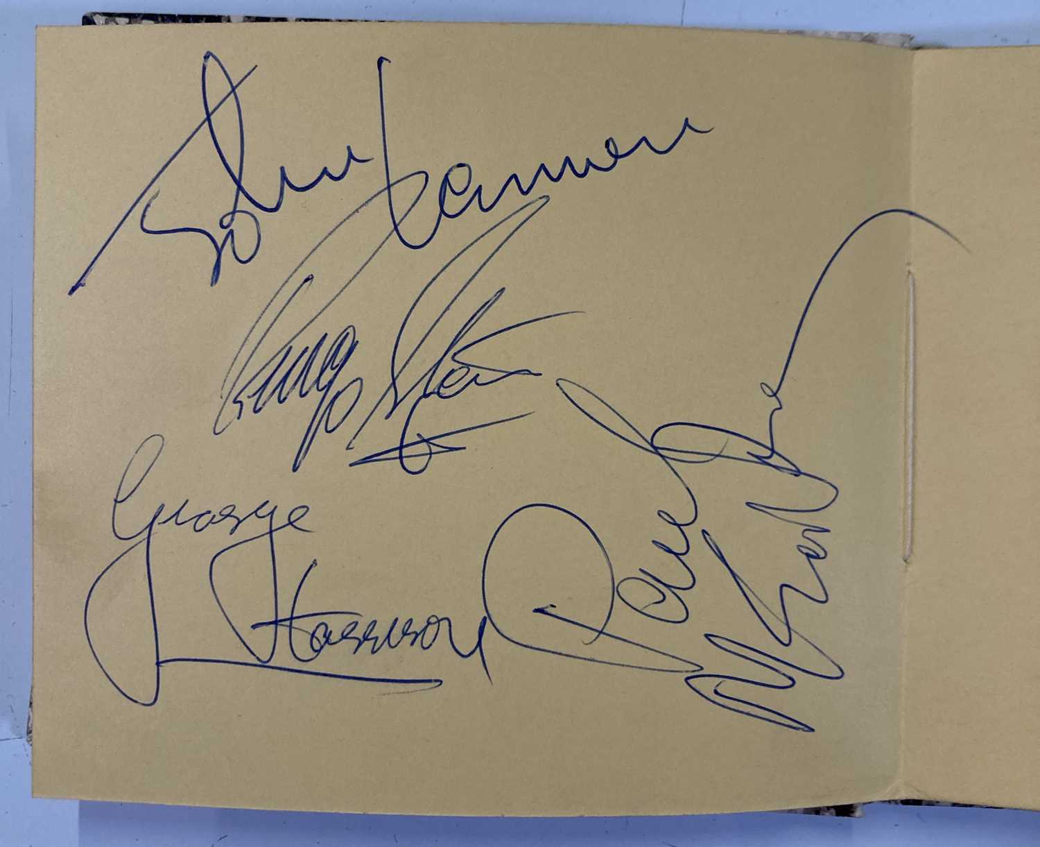 Lot 391 - AUTOGRAPH BOOK INC BEATLES SIGNATURES LIKELY BY ASPINALL.