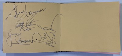 Lot 391 - AUTOGRAPH BOOK INC BEATLES SIGNATURES LIKELY BY ASPINALL.