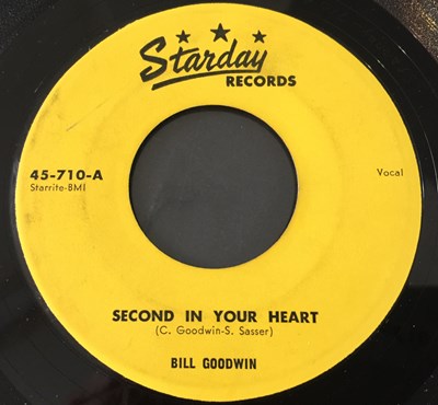 Lot 277 - BILL GOODWIN - SECOND IN YOUR HEART / TEENAGE BLUES (STARDAY RECORDS - 45-710)