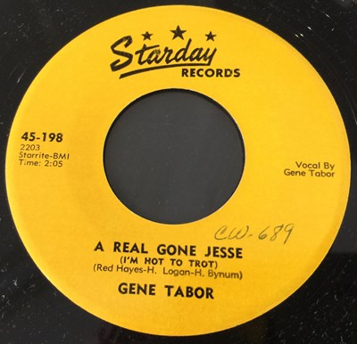 Lot 282 - GENE TABOR - A REAL GONE JESSE / I'M NOT THE MARRYIN' KIND (STARDAY RECORDS 45-198)